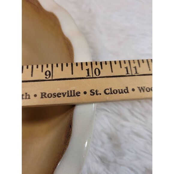 Pampered Chef Vanilla Stoneware Scalloped Pie Plate - Picture 5 of 6